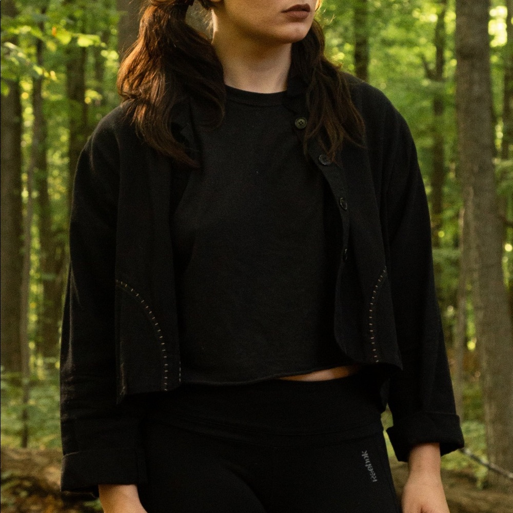 Black Animale Button-Up - Picture 2 of 5